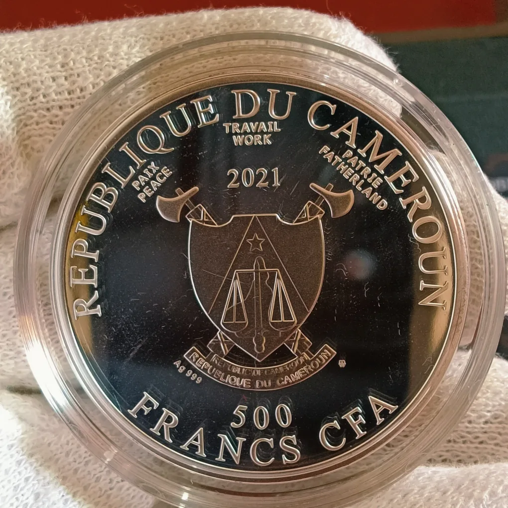 Ex Rare 500 Francis CFA Republic of Cameroon Proof Coin Albrecht Durer one Ounce Weight Silver Proof Coin Set Mint Of Poland