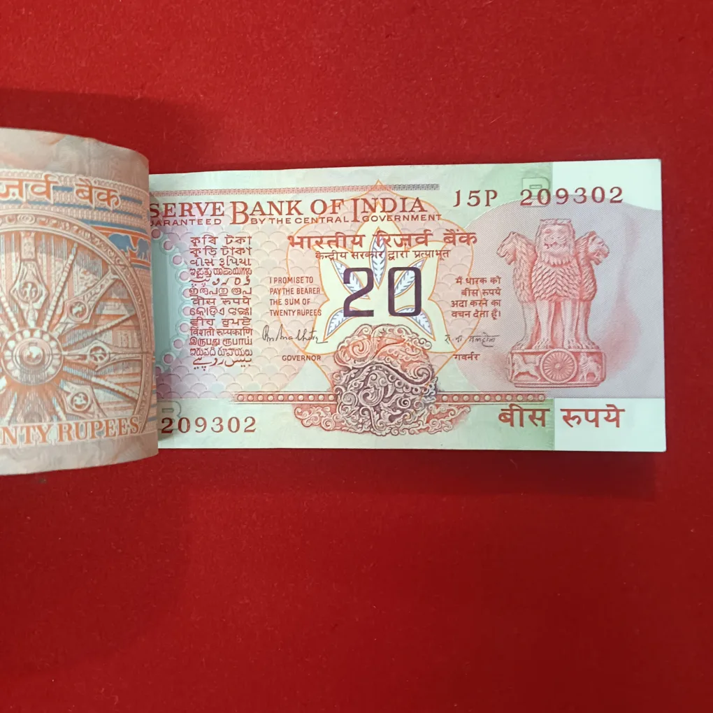 Rare 20 Rupees Chakra Full Serial Bundle Governor RN Malhotra Unc Condition Reserve Bank of India 209301