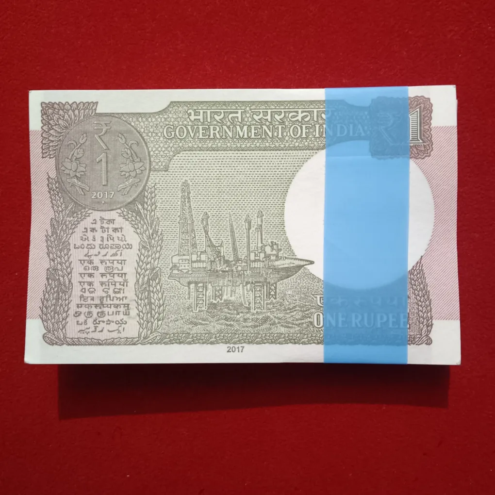 One Rs Rare Full Serial Semi Fancy Number Bundle Finance Minister Shakti kant Das Year 2017 Reserve Bank of India 333001