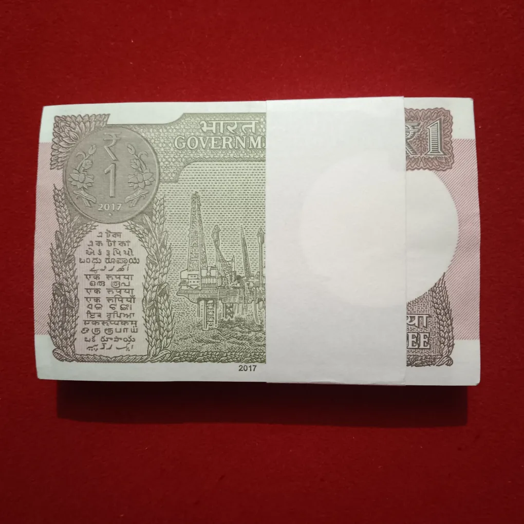 One Rs Rare Full Serial Semi Fancy Number Bundle Finance Minister Shakti kant Das Year 2017 Reserve Bank of India 333901