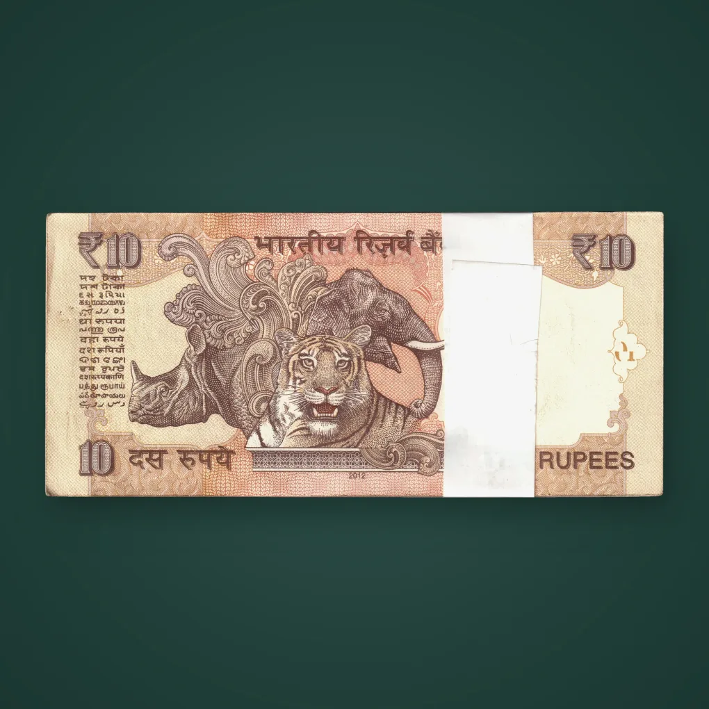 Rare 10 Rupee Signature D Subbarao 2012 Complete 100 Note Serial Bundle OLD Style Mahatma Gandhi Series Inset R Note Gaddi UNC Republic India Note # A943