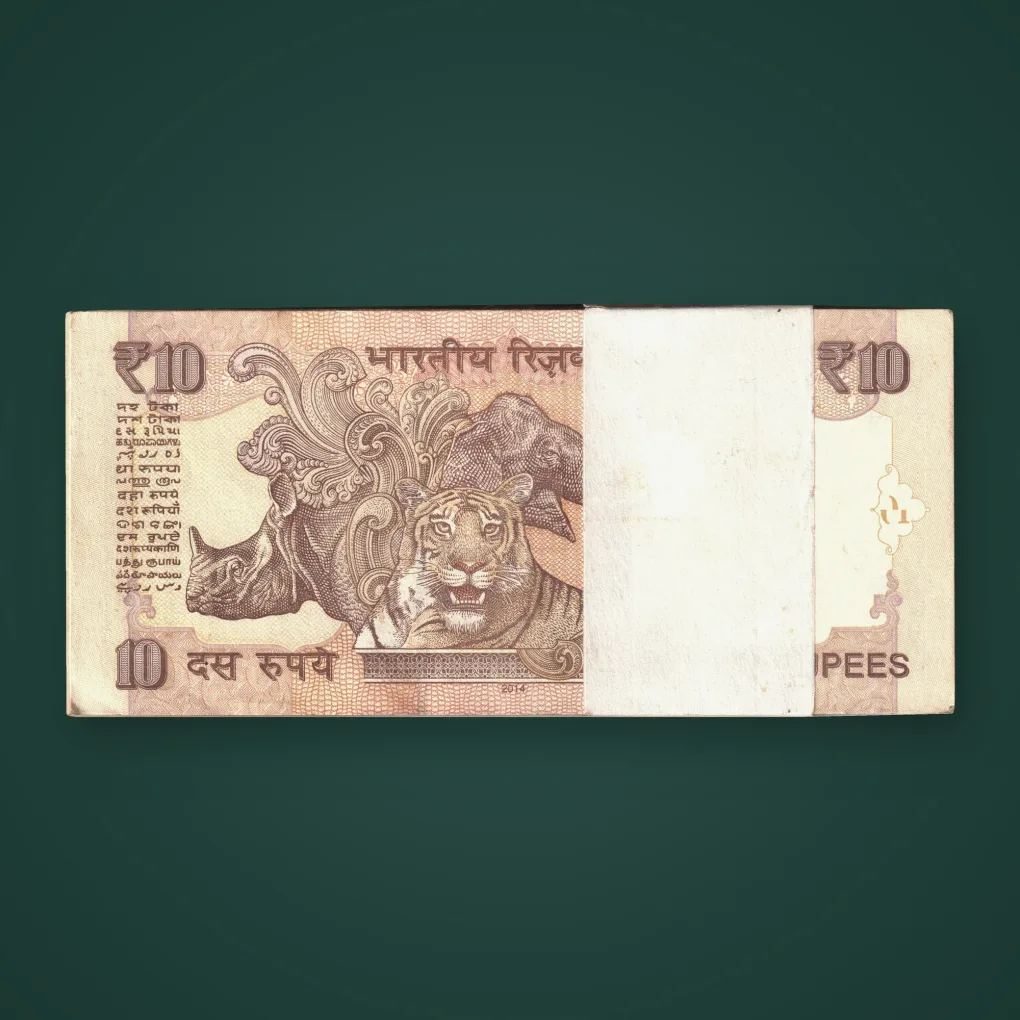 Rare 10 Rupees Signature Raghuram G Rajan 2014 Complete 100 Notes Serial Wise Bundle Old Style Mahatma Gandhi Series Gaddi Republic India Note # A944