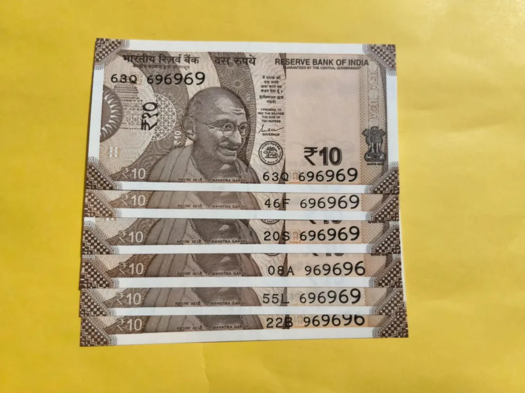 10 Rs 696969 and 969696 set of 6 Notes GEM UNC Condition