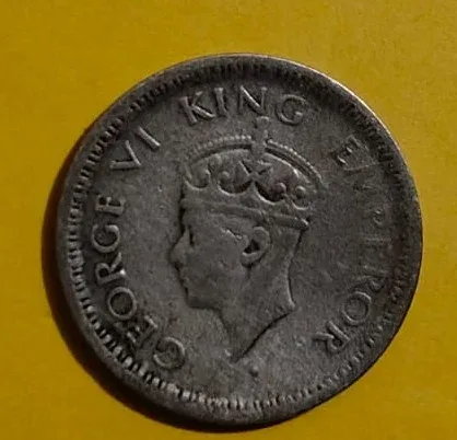 British India King and emperor George vi Denominaton 1/4Rs Year 1940 AUNC