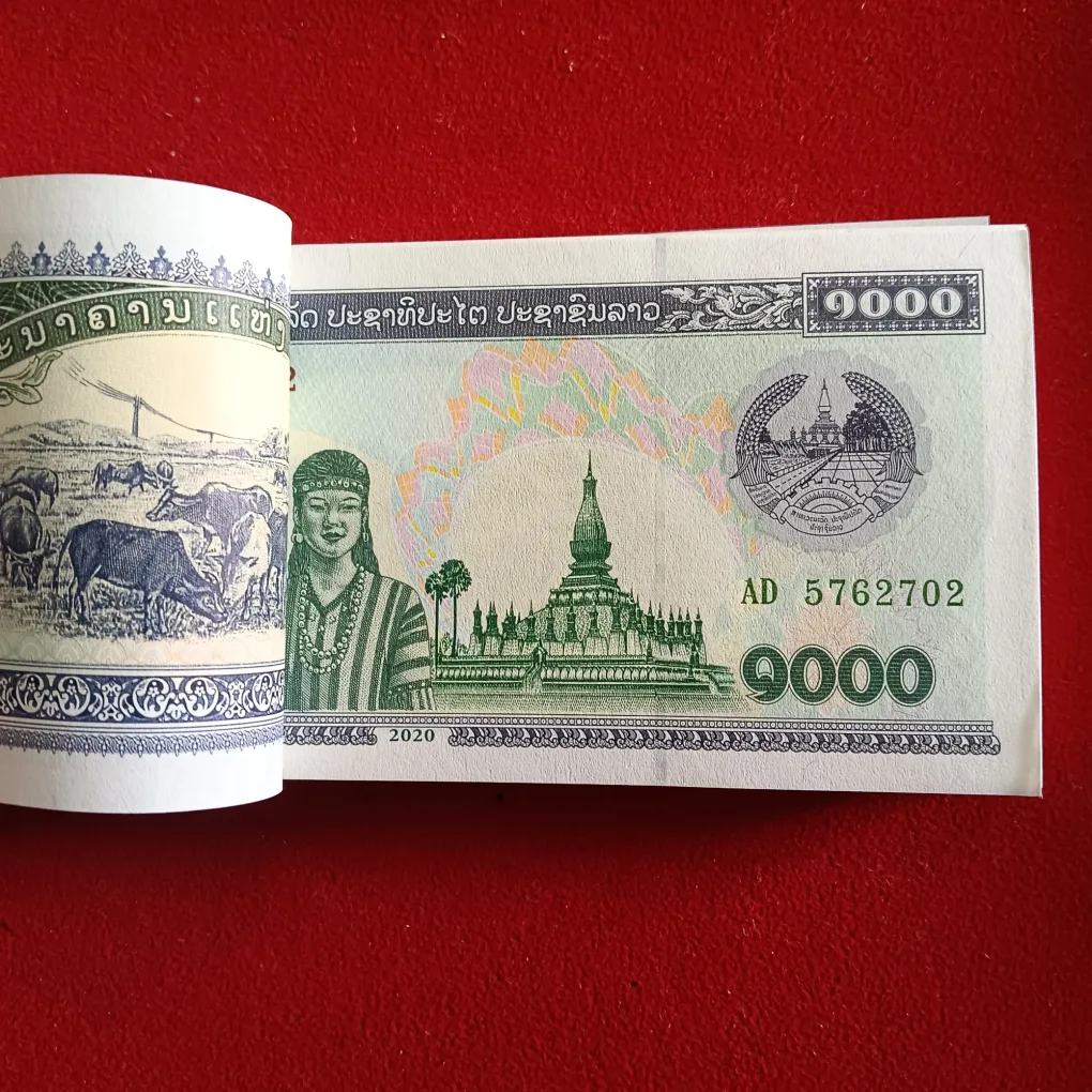 Rare 1000 Kip Laos Bundle 786 Note Include Bank of the Lao People's Democratic Republic 98 Pcs Notes Serial Bundle