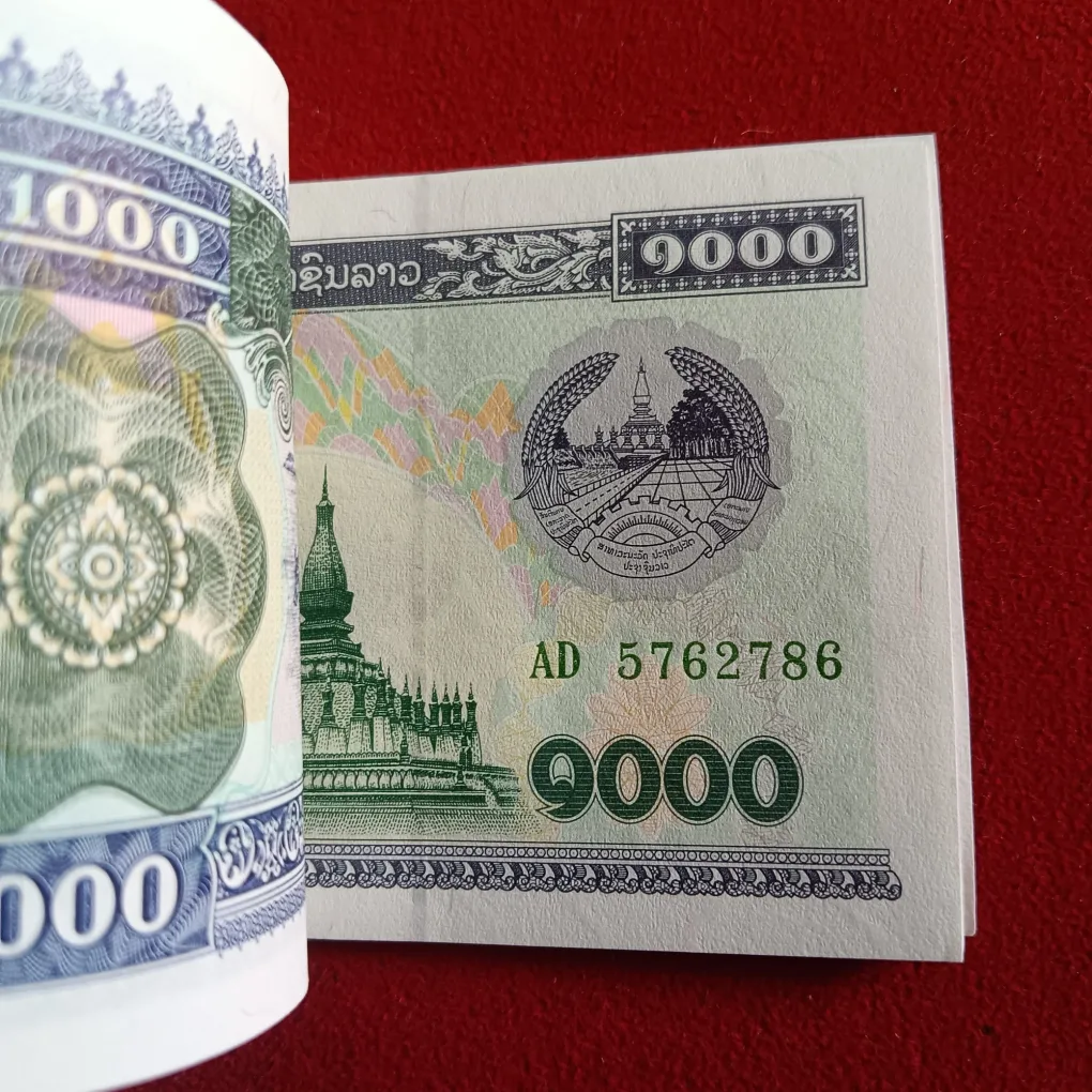 Rare 1000 Kip Laos Bundle 786 Note Include Bank of the Lao People's Democratic Republic 98 Pcs Notes Serial Bundle