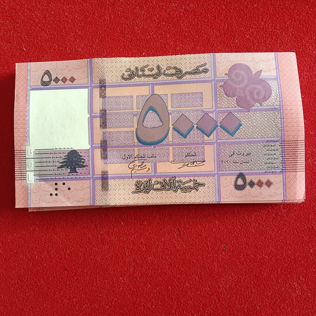 Rare 5000 Livres (Lebanese Pound) banknote Bundle issued by the Bank of Lebanon (Banque du Liban) 97 Pcs Total