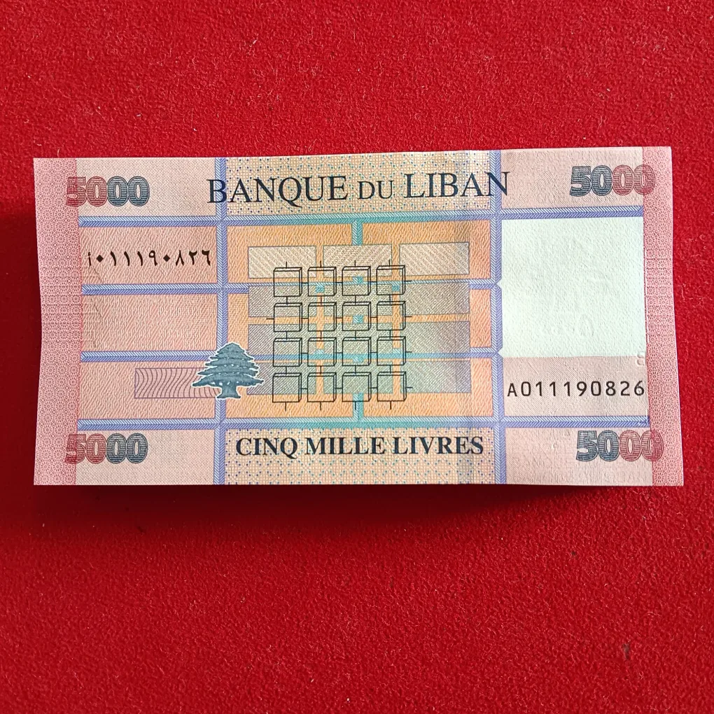 Rare 5000 Livres (Lebanese Pound) banknote Bundle issued by the Bank of Lebanon (Banque du Liban) 97 Pcs Total