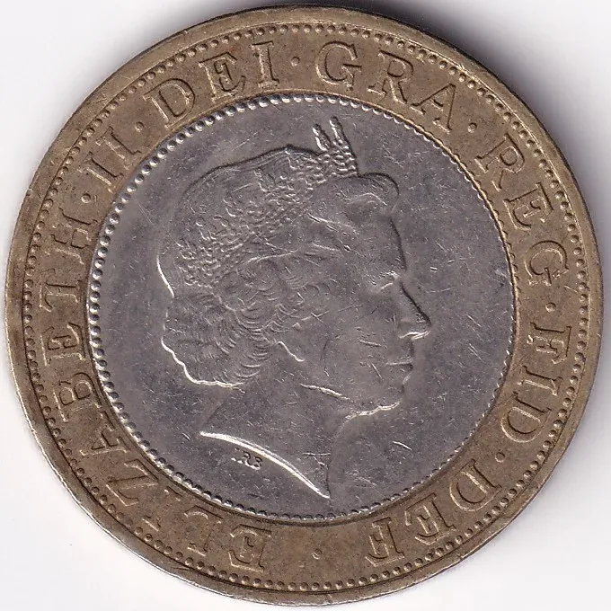 300th anniversary of the Act of Union 2 Pounds of United Kingdom Bi Metallic Coin