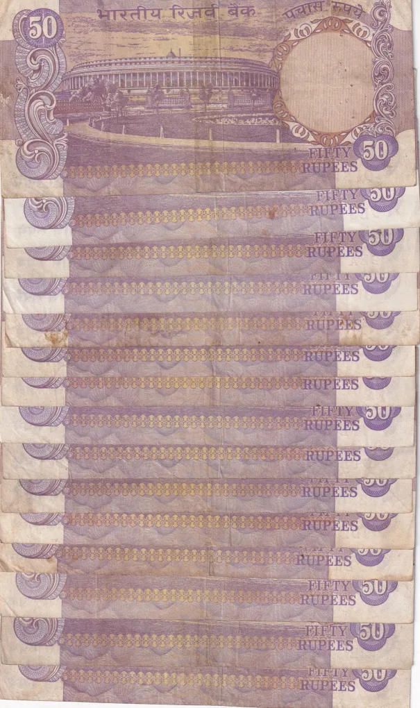 50 Rupees Old Issue Governor IG Patel Rare Note