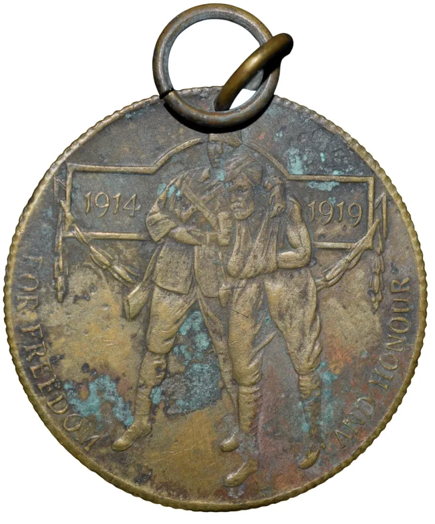 Bronze Medal of George V (AD 1914-1919) For Freedom & Honour Beautiful Grade