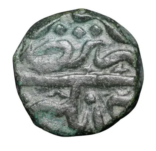 Copper 2/3 Falus of Murtada Nizam Shah II (AD 1600-1610) of Ahmadnagar Sultanate N31 Dated AH1017 Rare