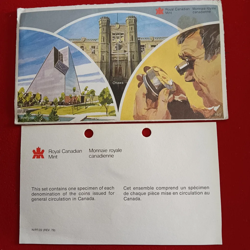 Rare Royal Canadian Mint Uncirculated Proof Coin Set 1979 Year Issued By Canada Mint