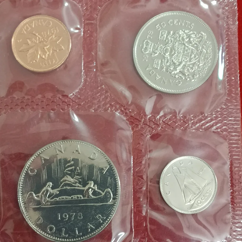 Rare Royal Canadian Mint Uncirculated Proof Coin Set 1978 Year Issued By Canada Mint