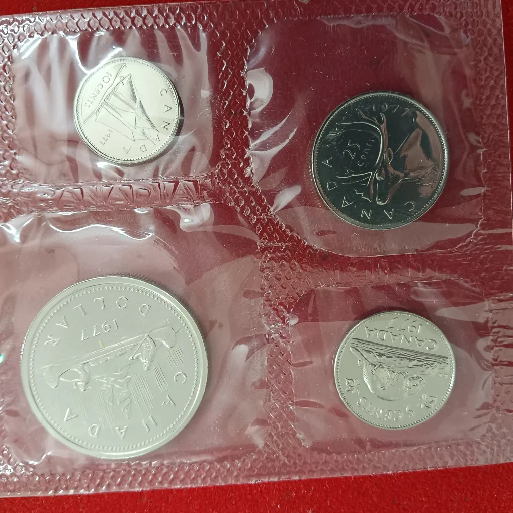 Rare Royal Canadian Mint Uncirculated Proof Coin Set 1977 Year Issued By Canada Mint