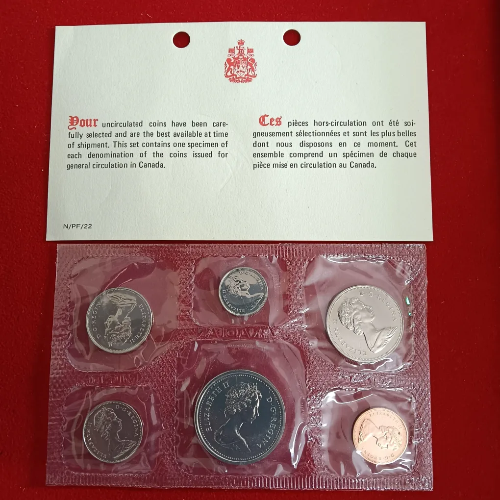 Rare Royal Canadian Mint Uncirculated Proof Coin Set 1976 Year Issued By Canada Mint