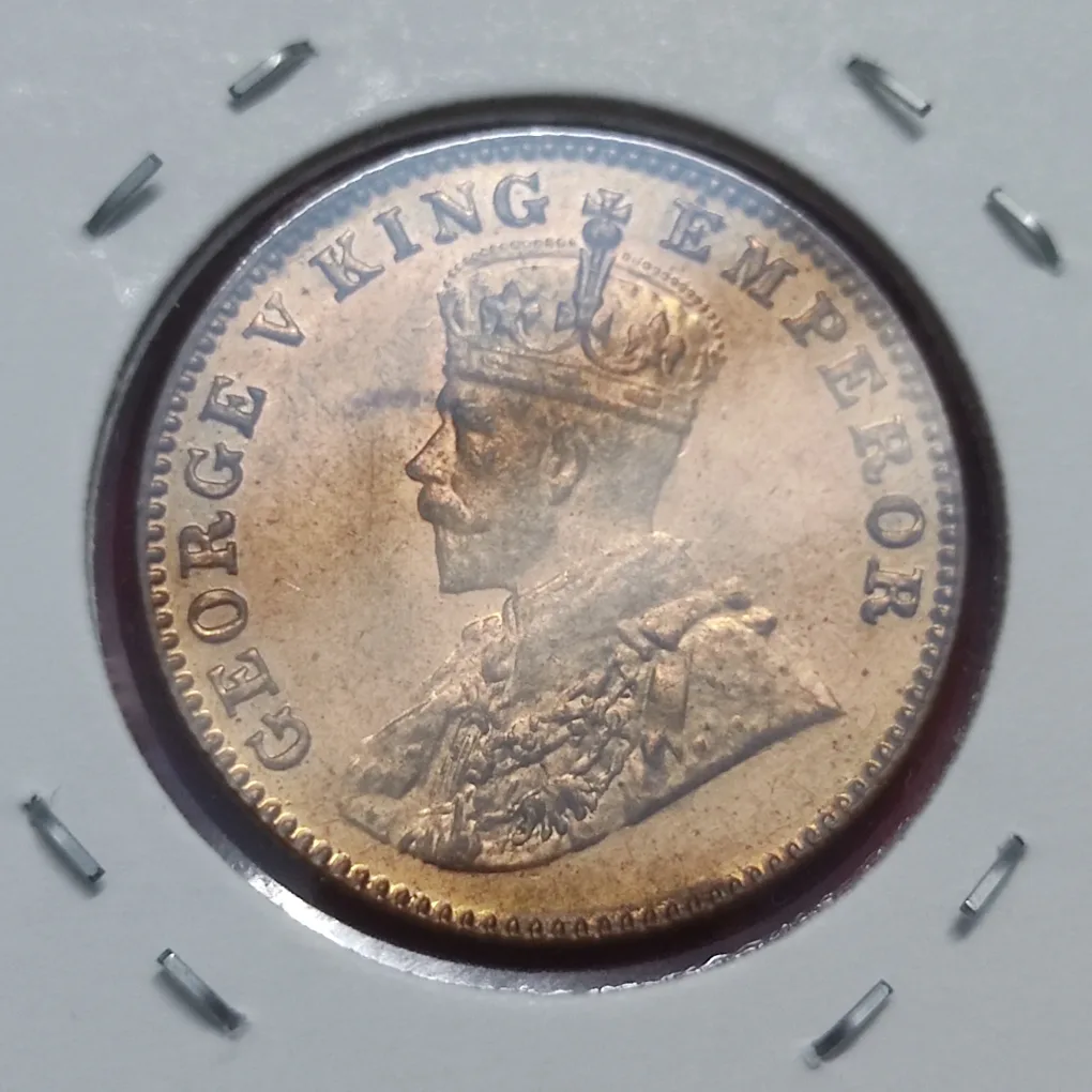 ONE QUARTER ANNA GEORGE V 1926 BOMBAY MINT