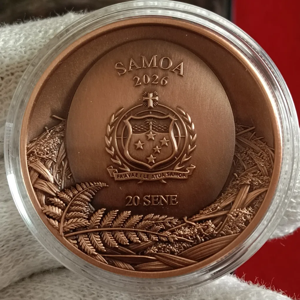 Ex Rare 25 Cents SAMOA The Tree Hollow Aegolius Funereus Proof Coin Year 2026 Issue By Scotland Mint