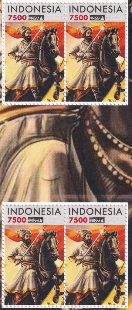BANDUNG 2026 INDONESIA INDIAN "CHHATRAPATI SHIVAJI MAHARAJ" LATEST SPECIAL ISSUE GEM UNC 7500 X 4 STAMP SET