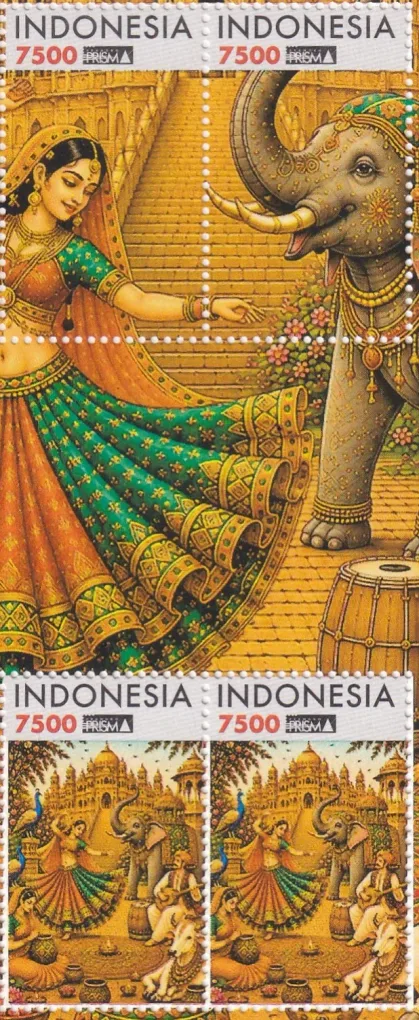 BANDUNG 2026 INDONESIA INDIAN "TRADITIONAL CULTURE OF RAJASTHAN" LATEST SPECIAL ISSUE GEM UNC 7500 X 4 STAMP SET