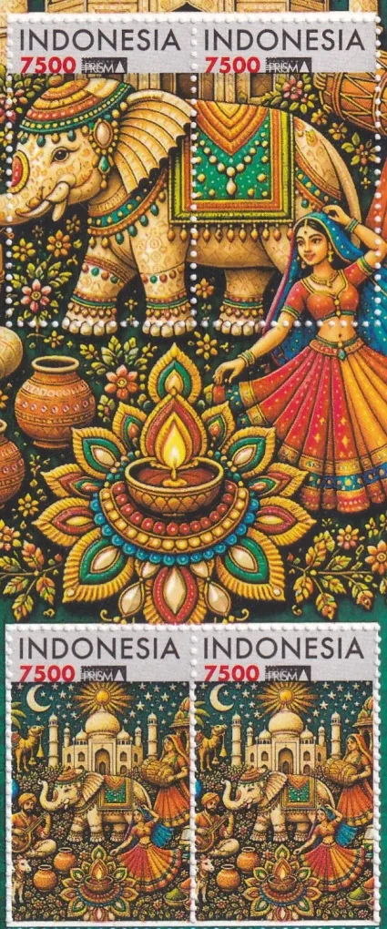 BANDUNG 2026 INDONESIA INDIAN "TRADITIONAL CULTURE OF TAJ MAHAL" LATEST SPECIAL ISSUE GEM UNC 7500 X 4 STAMP SET