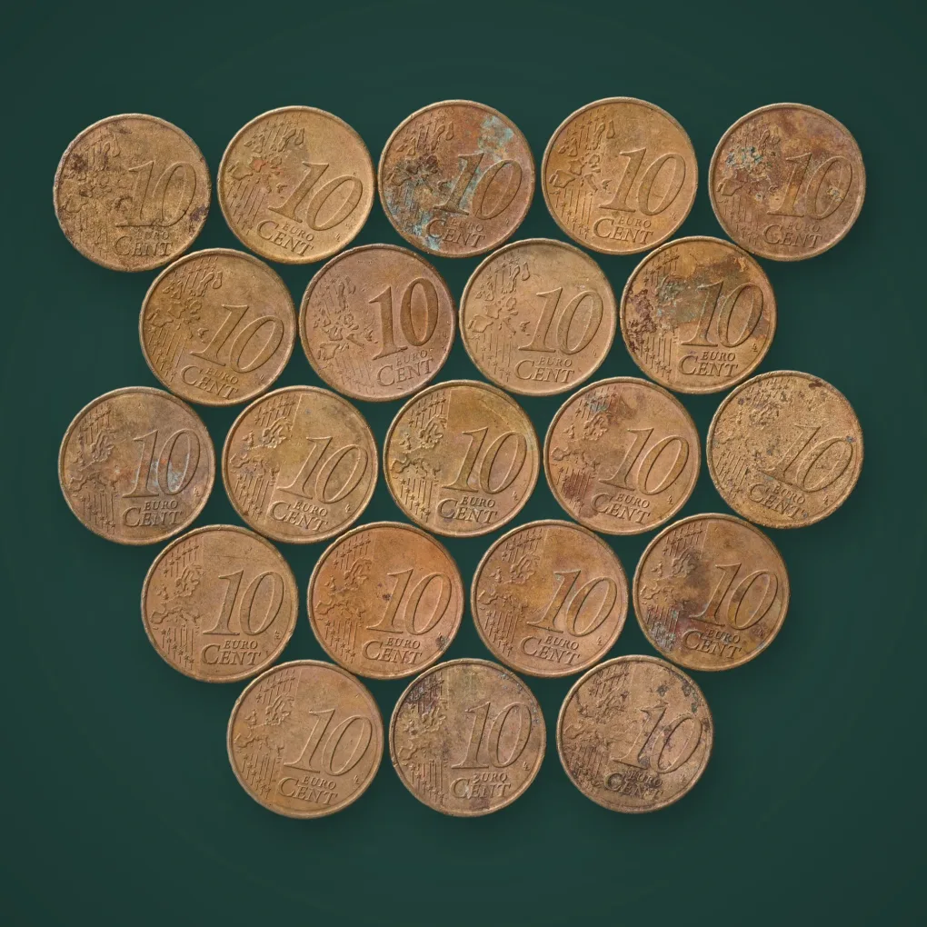 Rare 10 Euro Cent 1999-2023 Lot of 21 Spain Cervantes and Germany Brandenburg Gate Euro Coinage Europe Coin # A946