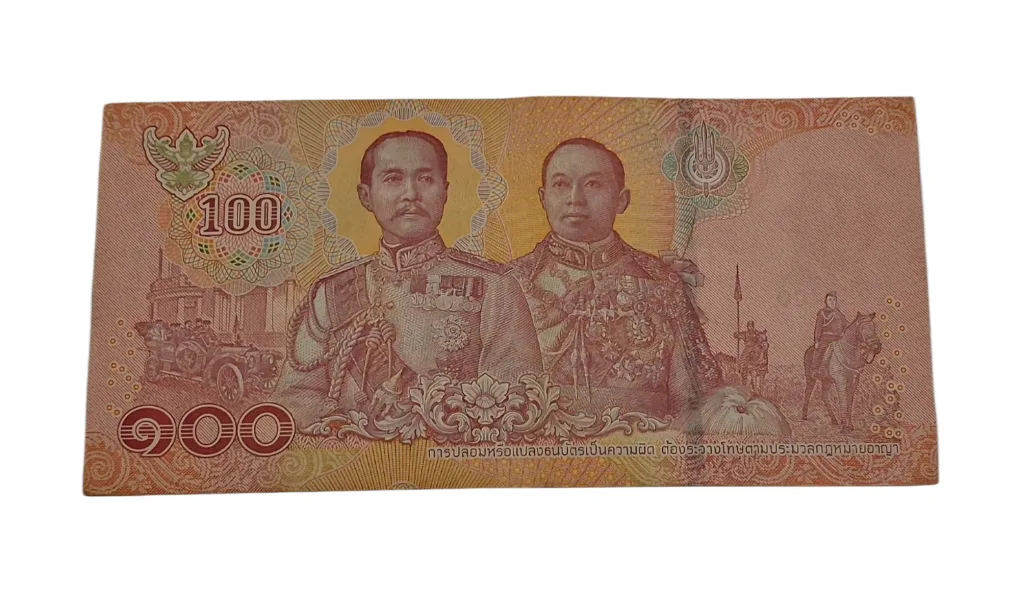THAILAND 100 BAHT Portrait of King MAHA VAJIRALONGKORN [RAMA X] Bank Note in Collectable Grade.