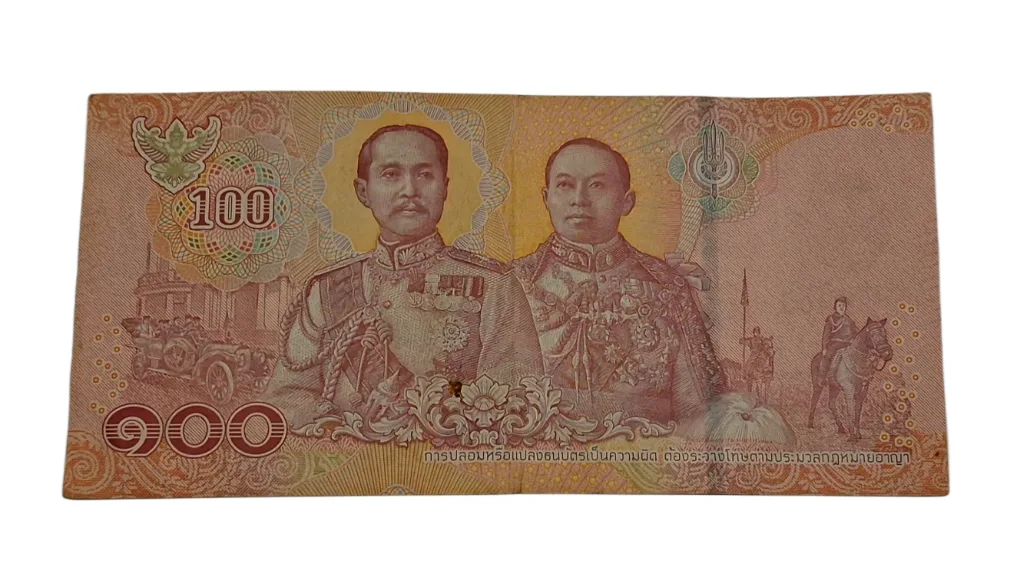 THAILAND 100 BAHT Portrait of King MAHA VAJIRALONGKORN [RAMA X] Bank Note in Collectable Grade.