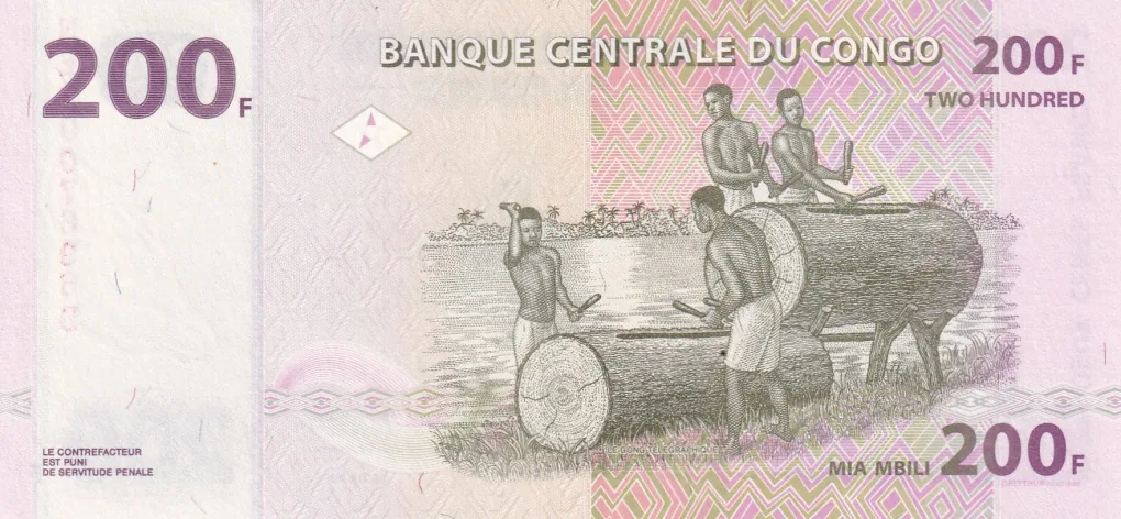 Congo 200 Francs Rare Unc Note