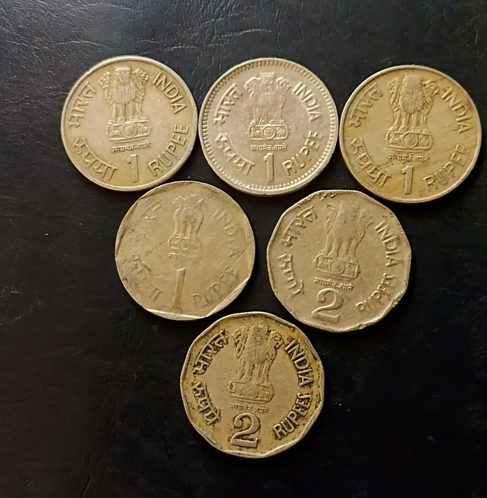 Republic India  Denominaton 1 and 2₹ Metal copper nickel  Same and similar piece available