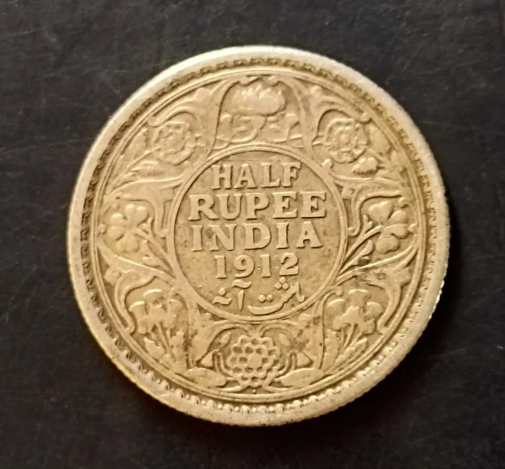 British India King and emperor George v Denominaton 1/2₹ Excellent condition Same and similar piece available