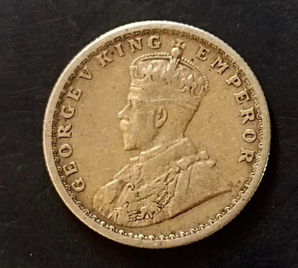 British India King and emperor George v Denominaton 1/2₹ Excellent condition Same and similar piece available