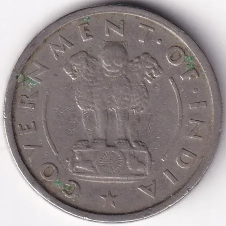 India 1950 bombay mint nickel One Rupee rare coin #3