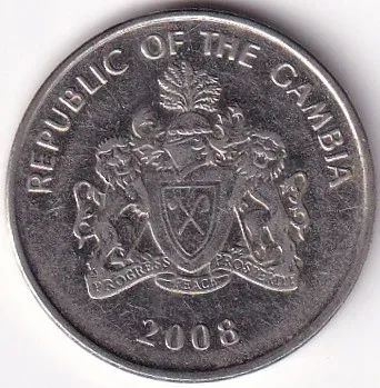 Gambia 50 Bututs 2008 Copper Nickel Coin