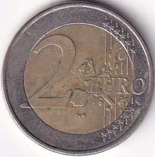 2 Euros Germany 2002 D Mark Bimetallic Coin