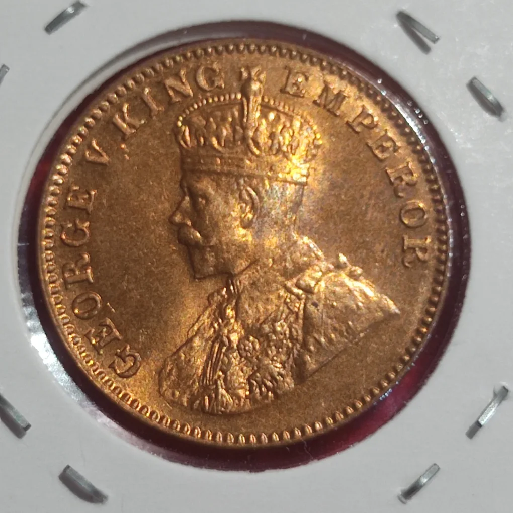ONE QUARTER ANNA GEORGE V 1930 BOMBAY VERY RARE ULTRA BRILLIANT UNCIRCULATED CONDITION