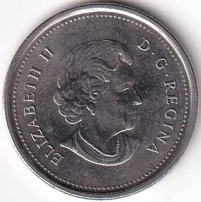 Canada 25 Cents 1945-2010 Colored Coin