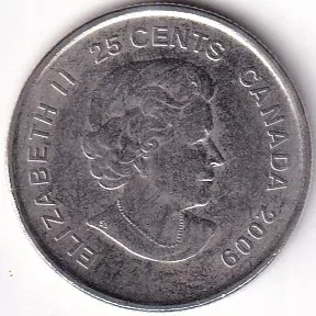 Canada 25 Cents Ice Hockey Colored Coin