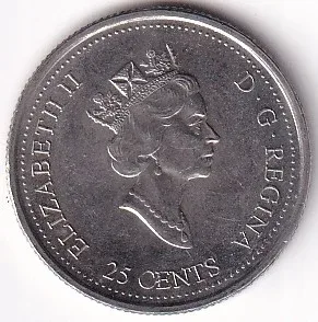 Canada 25 Cents Harmonie 2000 Coin