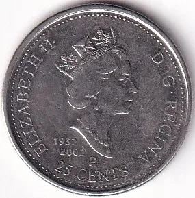 Canada 25 Cents Canada Day 2001 Coin