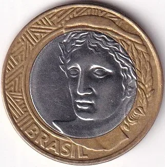 Brazil 1 Real Bimetallic 2008 Coin