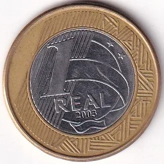 Brazil 1 Real Bimetallic 2003 Coin