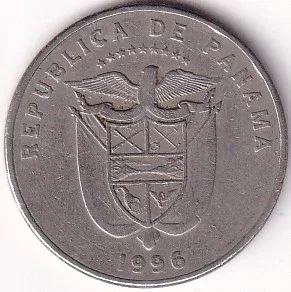 Panama Quarter Balboa 1996 Copper Nickel Coin