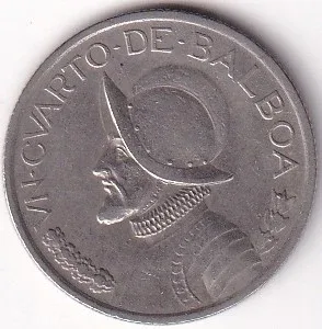 Panama Quarter Balboa 1993 Copper Nickel Coin