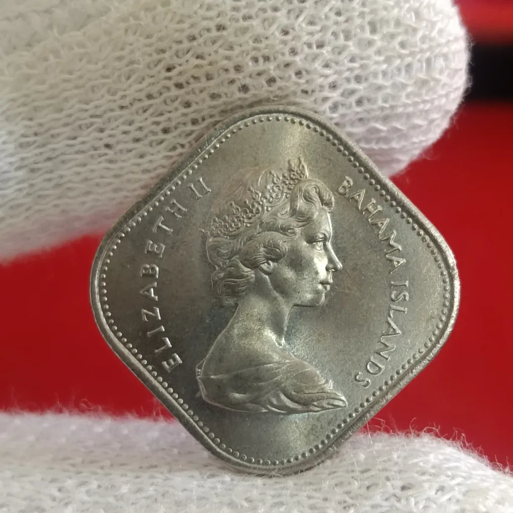 Rare Elizabeth II Bahama Islands fifteen Cents 1966 Year Proof Coin F3