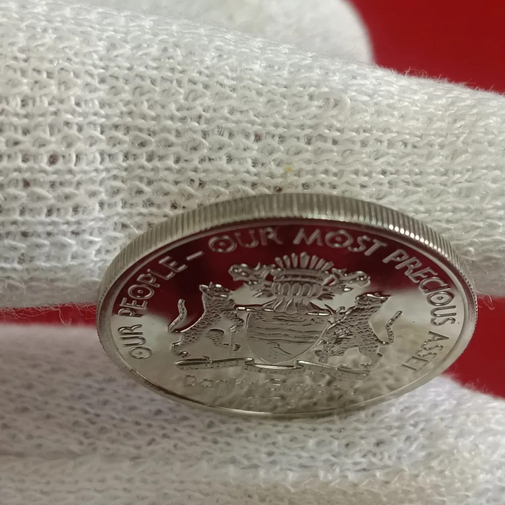 Rare Fifty Cents Proof Coin 1976 Bank Of Guyana F13