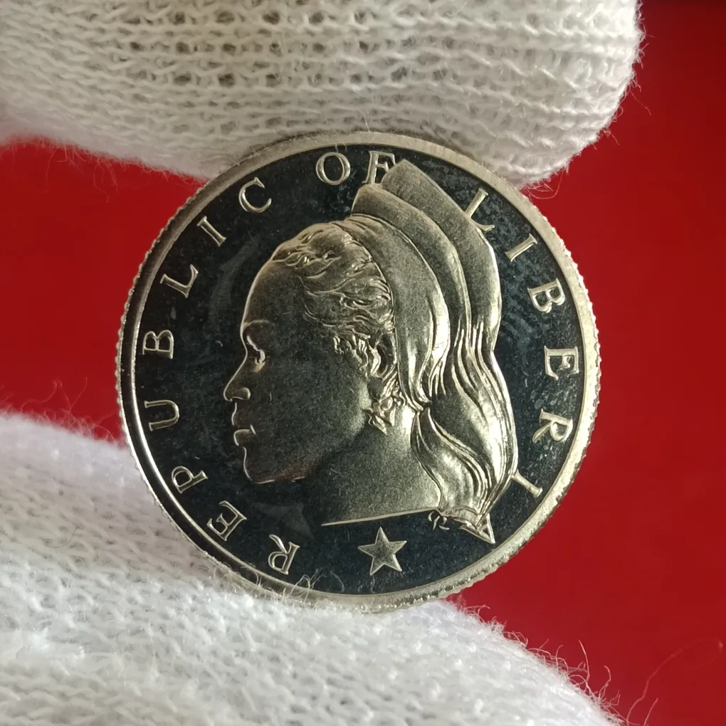 Rare Twenty Five Cents Republic of LIBERIA Proof Coin issue By LIBERIA F20