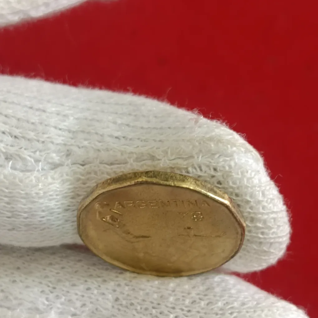 Rare 20 PESOS Argentina 78 FIFA World Cup Soccer 1977 Year Proof Coin Issued Argentina F26