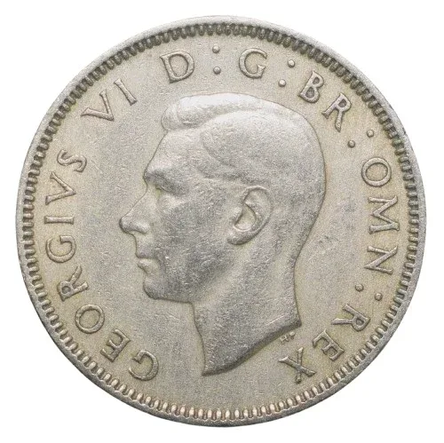 Copper-Nickel 1 Shilling of George VI (AD 1950) from Great Brittain Lion above Crown