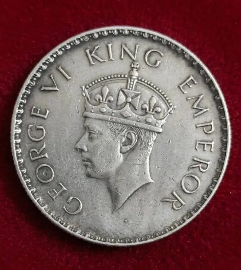 Extremely Rare George Vi One Rupee Silver Coin Year 1938 Good Condition Bombay Mint British of India